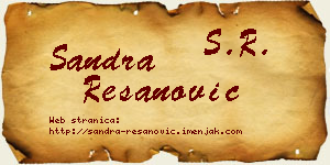 Sandra Resanović vizit kartica